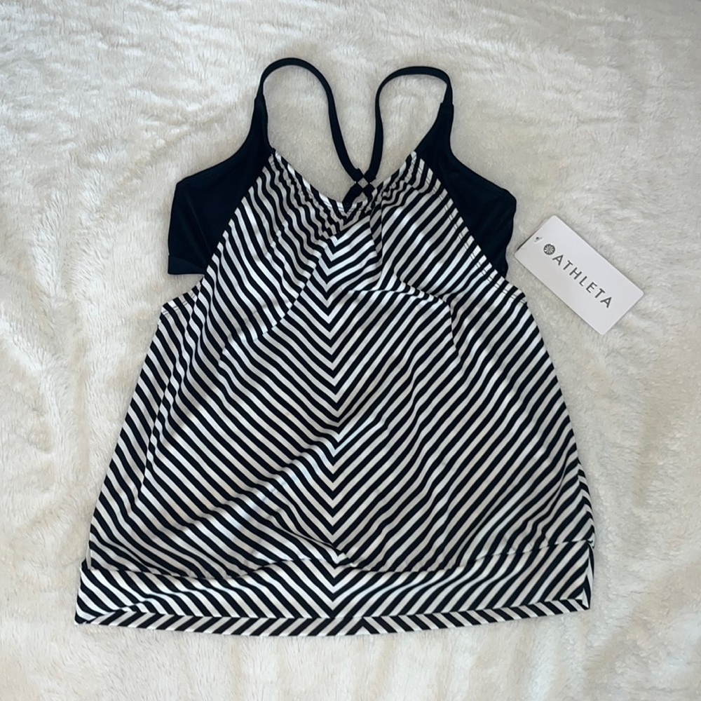 Athleta Splash Stripe Blousy Tankini